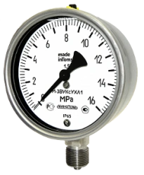 Stainless Steel Manometer M-3VUKs 1.5 for Pressure Measurement