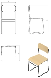 Non-Adjustable Children's Chair (DSTU.NR Series)