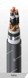 Power Cable with Copper Conductors and Cross-Linked Polyethylene Insulation, 6-35 kV, PvbPug