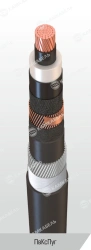 Power Cable with Copper Conductors and Cross-Linked Polyethylene Insulation, Pvkspug Model
